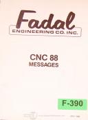 Fadal-Fadal VMC CNC 88, Messages Program Manual 1990-CNC 88-01